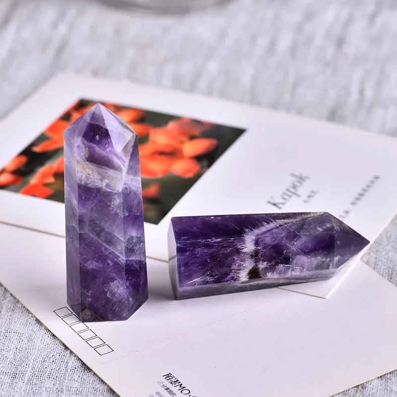 1PC Natural Crystal Fantasy Amethyst Hexagonal Column Crystal Point Mineral Ornament Magic Repair Home Decoration Decoration
1PC Natural Crystal Fantasy Amethyst Hexagonal Column Crystal Point Mineral Ornament Magic Repair Home Decoration Decoration