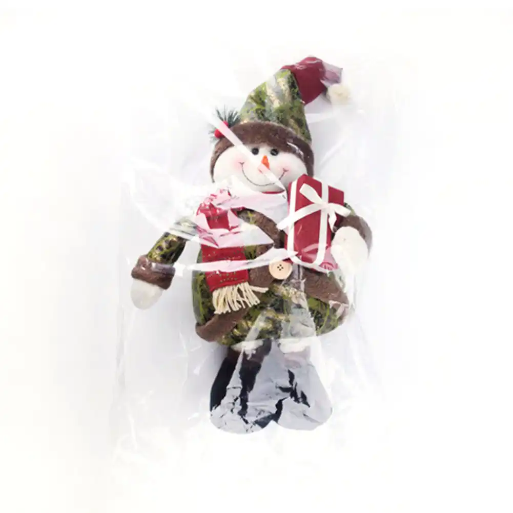 christmas santa claus doll retractable snowman elk dolls table