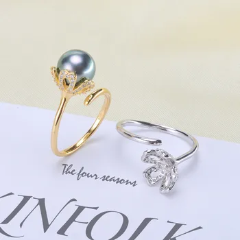 Real 925 Sterling Silver Women Wedding Engagement Ring Adjustable Simple Round Pearl Ring Mounting
Real 925 Sterling Silver Women Wedding Engagement Ring Adjustable Simple Round Pearl Ring Mounting