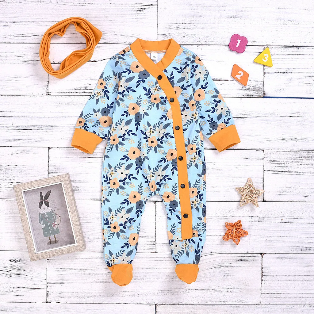 2020 New Spring Girls Rompers Infant Baby Girls Boys Floral Printed Jumpsuit Newborn Long Sleeve Bodysuit +Headband Outfit #LR5
2020 New Spring Girls Rompers Infant Baby Girls Boys Floral Printed Jumpsuit Newborn Long Sleeve Bodysuit +Headband Outfit #LR5