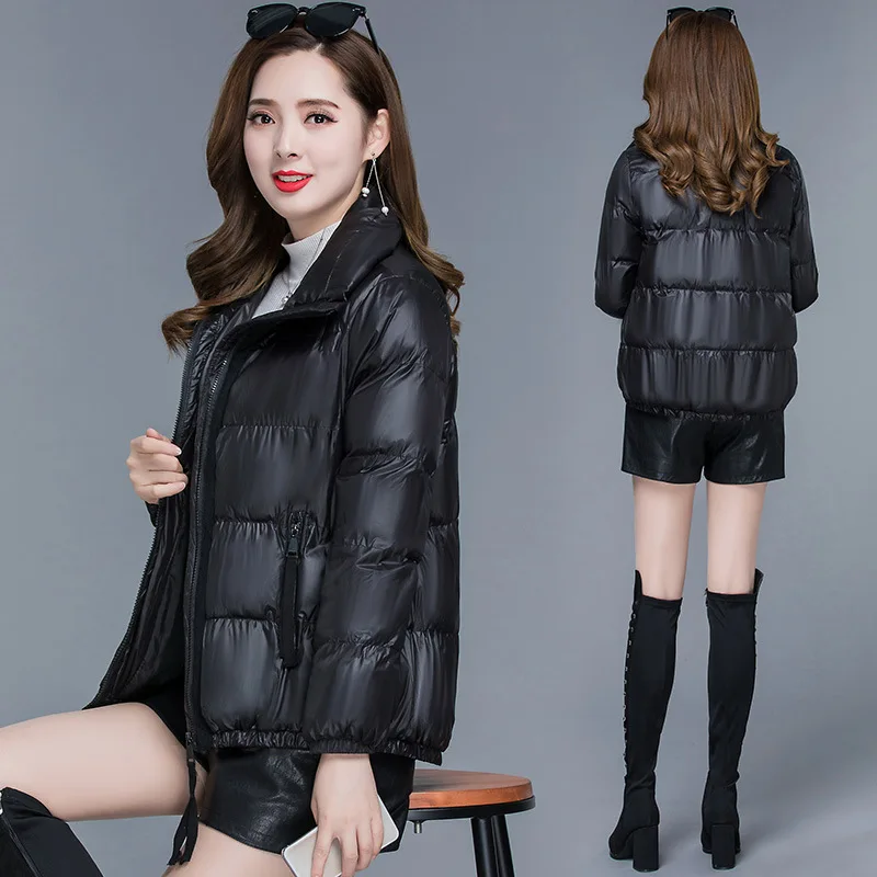 2019 Winter Korean-style New Style Fashion Black Western Style Fold-down Collar Single Breasted Short Slim Fit Versatile Cotton- 
2019 Winter Korean-style New Style Fashion Black Western Style Fold-down Collar Single Breasted Short Slim Fit Versatile Cotton-