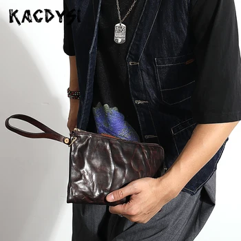 Real Leather Original Retro Slim Mens Clutch Purse Quality Thin Day Clutches Simple Casual Clutch Bag Wristlets Organizer Wallet 
Real Leather Original Retro Slim Mens Clutch Purse Quality Thin Day Clutches Simple Casual Clutch Bag Wristlets Organizer Wallet