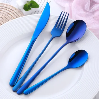 4PCS Stainless Steel Dinnerware Set Food Korean Cutlery Set Dinner Knife Fork Spoon Rainbow Portable Tableware Utensils Home
4PCS Stainless Steel Dinnerware Set Food Korean Cutlery Set Dinner Knife Fork Spoon Rainbow Portable Tableware Utensils Home