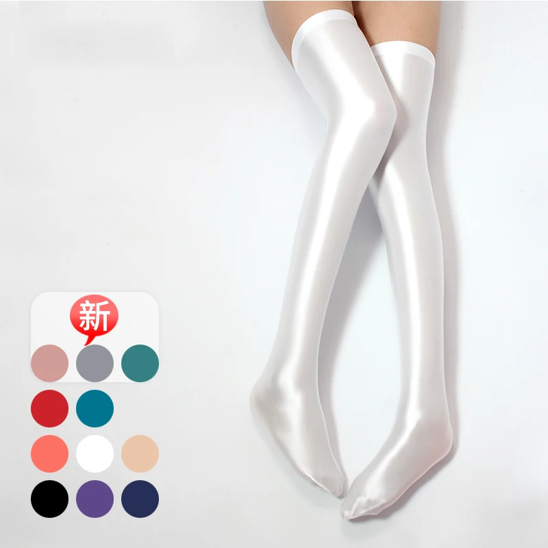 Новинка 2020 носки-гольфы DROZEENO 12 цветов атласные сексуальные японские