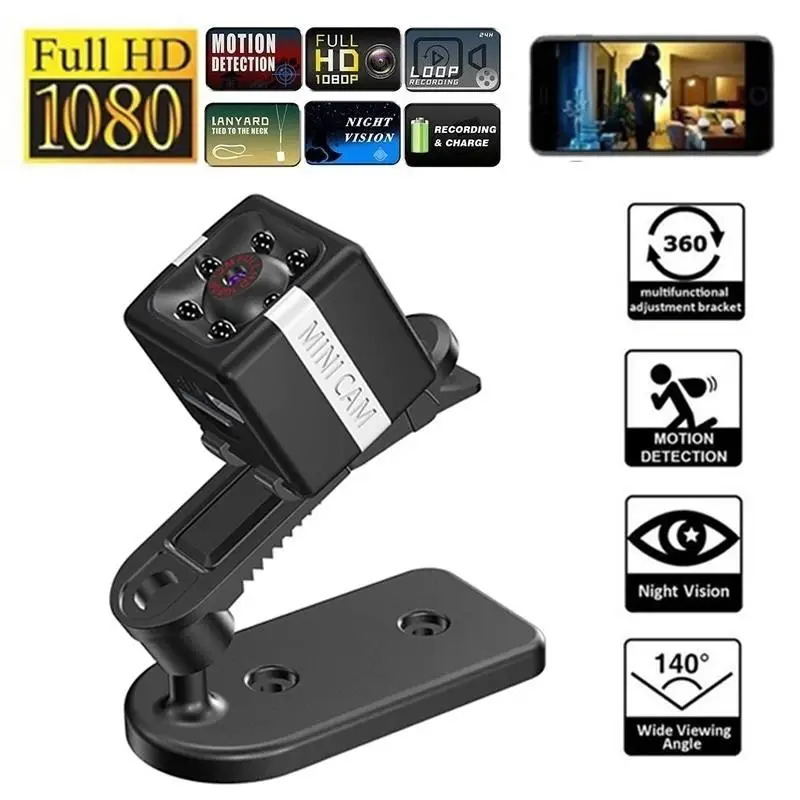 1080P 2MP MINI Camera Full HD Video Cam Night-Vision Audio Motion Detection for Baby Pet Outdoor Office Car Home Security
1080P 2MP MINI Camera Full HD Video Cam Night-Vision Audio Motion Detection for Baby Pet Outdoor Office Car Home Security