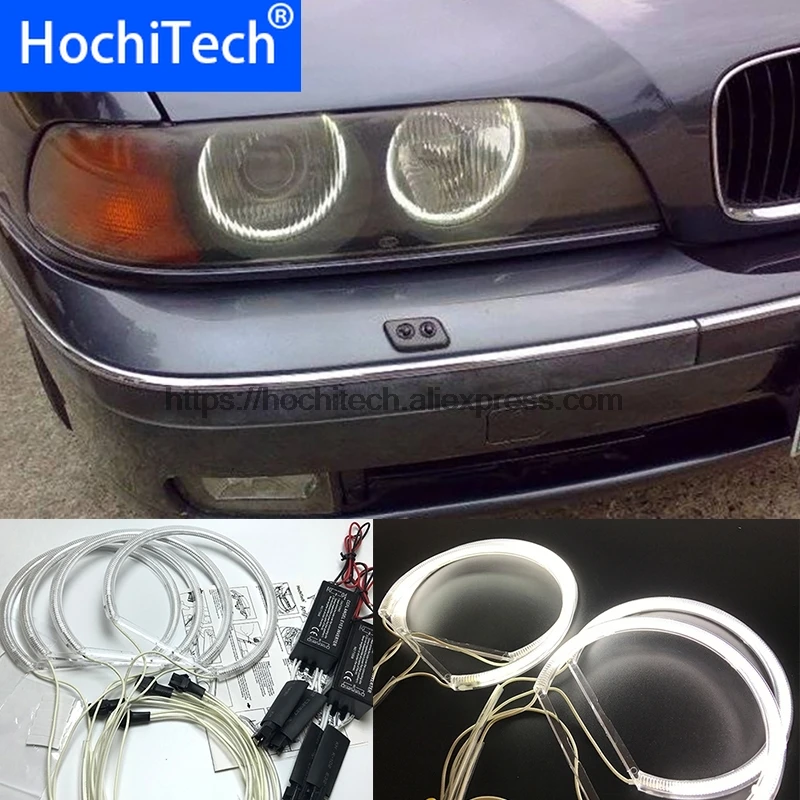 

HochiTech for BMW 1995-2000 E39 5 series pre-facelift car styling Ultra Bright CCFL Angel Demon Eyes Kit Warm White Halo Ring