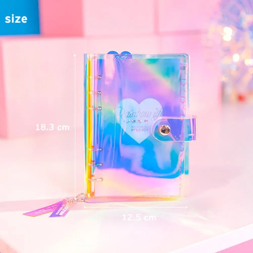 A6 Spiral Notebook Planner Organizer Dividers Agenda Weekly Personal Travel Diary Journal Laser Transparent Rainbow Note Books
A6 Spiral Notebook Planner Organizer Dividers Agenda Weekly Personal Travel Diary Journal Laser Transparent Rainbow Note Books