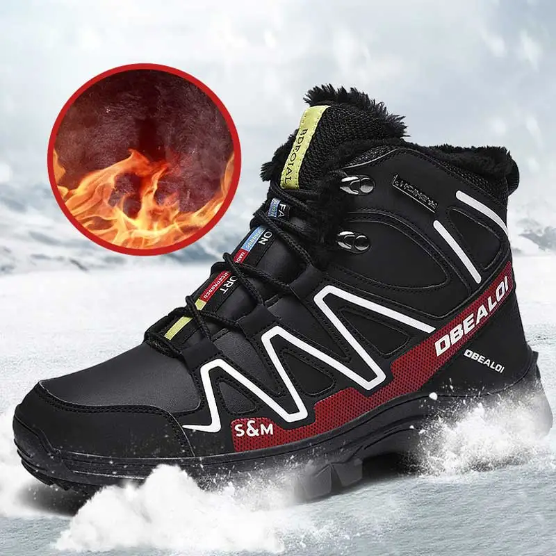 Winter New Leather Non-slip Men Boots High Top Super Warm Plush Snow Boots Outdoor Casual Men Shoes Fashion Men Boots Plus Size 
Winter New Leather Non-slip Men Boots High Top Super Warm Plush Snow Boots Outdoor Casual Men Shoes Fashion Men Boots Plus Size