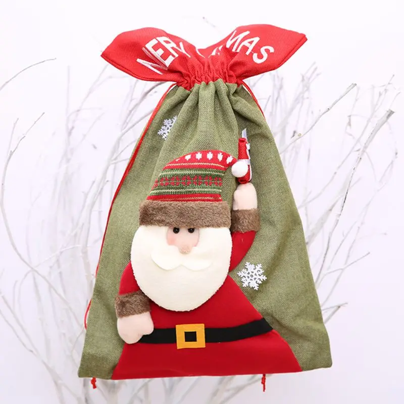 christmas non woven santa claus gift present bag