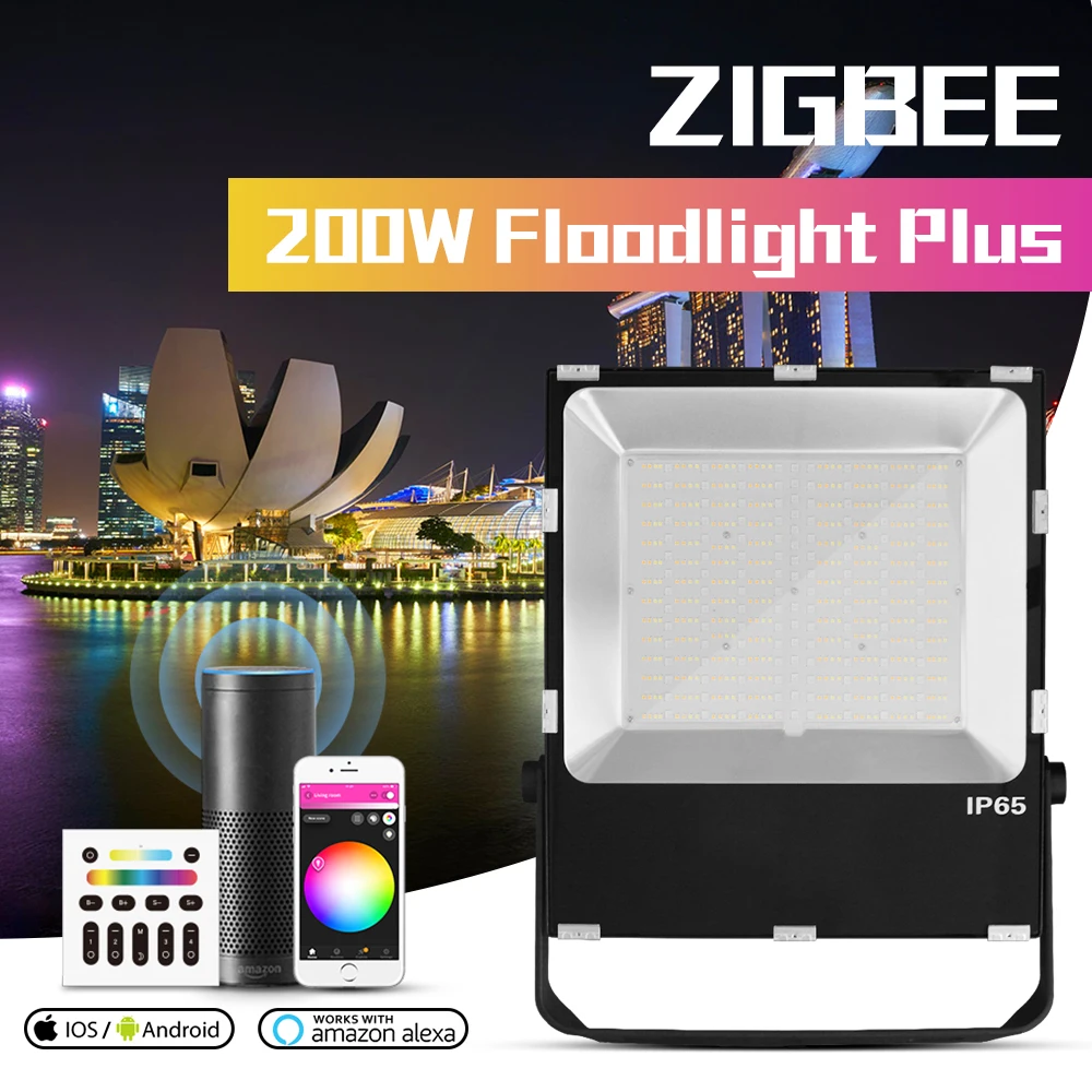 Gledopto 200W Smart Zigbee Led Floodlight Plus RGBCCT Outdoor Light ip65 waterproof Works with Amazon echo plus SmartThing
Gledopto 200W Smart Zigbee Led Floodlight Plus RGBCCT Outdoor Light ip65 waterproof Works with Amazon echo plus SmartThing
