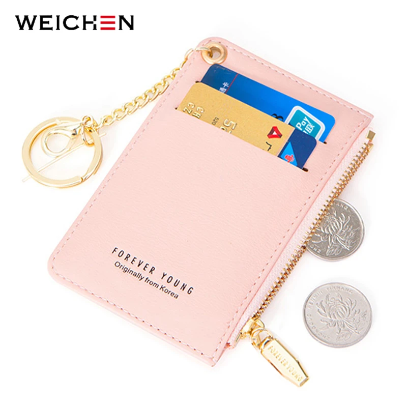 WEICHEN Mini Card Holder Women Soft Leather Key Chain Bag Small Card Wallets Female Mini Credit Card Case Zipper Coin Bags
WEICHEN Mini Card Holder Women Soft Leather Key Chain Bag Small Card Wallets Female Mini Credit Card Case Zipper Coin Bags