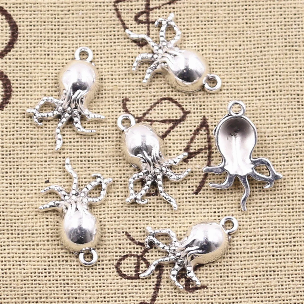12pcs Charms Octopus 21x15mm Antique Silver Color Plated Pendants Making DIY Handmade Tibetan Silver Color Finding Jewelry
12pcs Charms Octopus 21x15mm Antique Silver Color Plated Pendants Making DIY Handmade Tibetan Silver Color Finding Jewelry