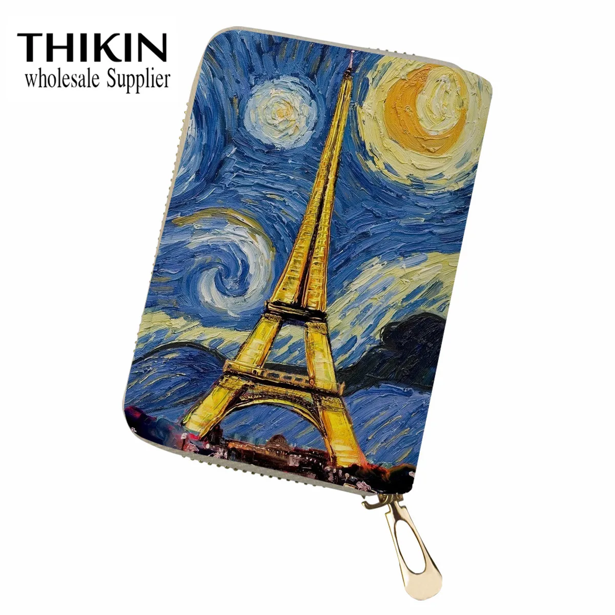 THIKIN Eiffel Tower Painting Women Card Holder for Card Cartoon Ladies Large Capacity Card Cover Females Leather Wallet Passport
THIKIN Eiffel Tower Painting Women Card Holder for Card Cartoon Ladies Large Capacity Card Cover Females Leather Wallet Passport