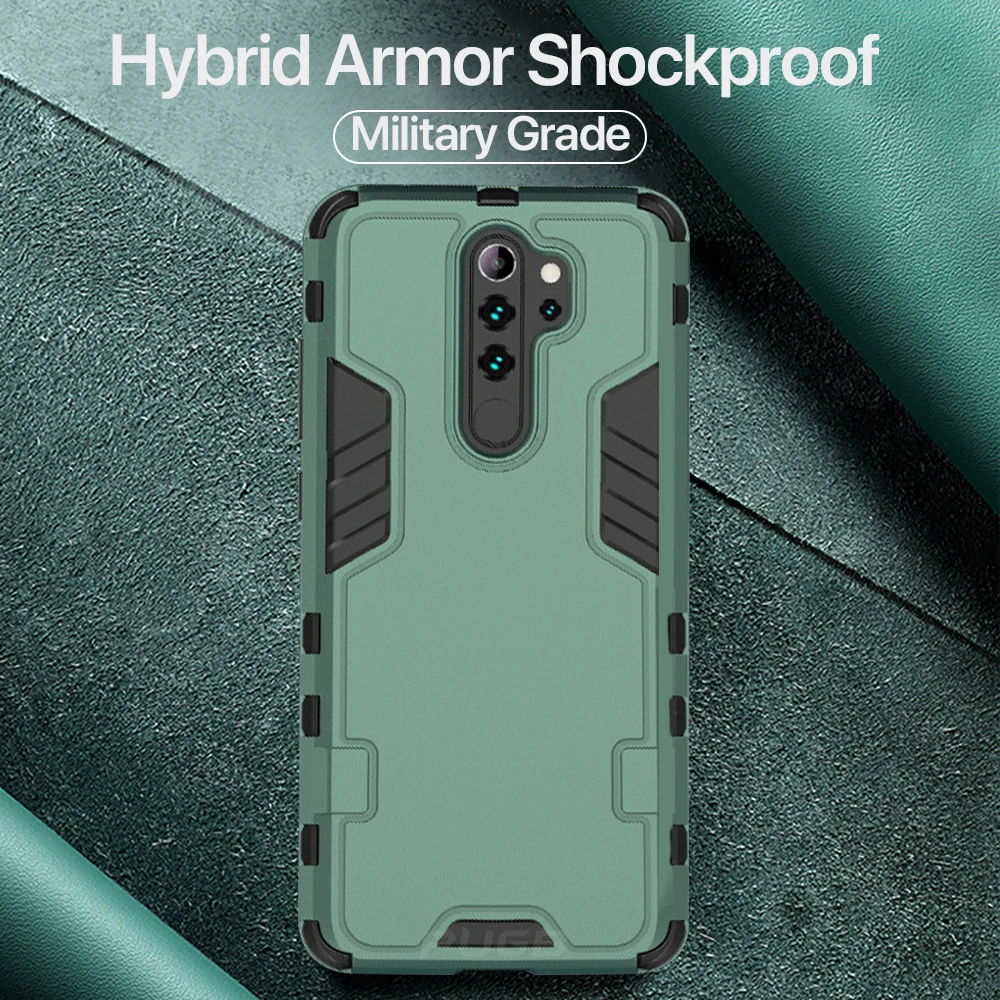 

Luxury Shockproof Hybrid Tough Armor Phone Case on For xiaomi redmi note 8 pro k20 pro mi9t mi 9t Silicone Matte PC Back Cover