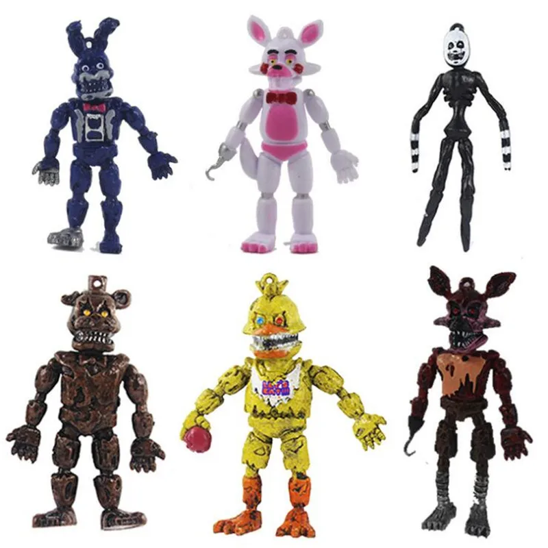 6 шт./партия Five Night At Freddy Аниме Фигурка Fnaf Бонни медведь игрушка-лиса фигурка из ПВХ
