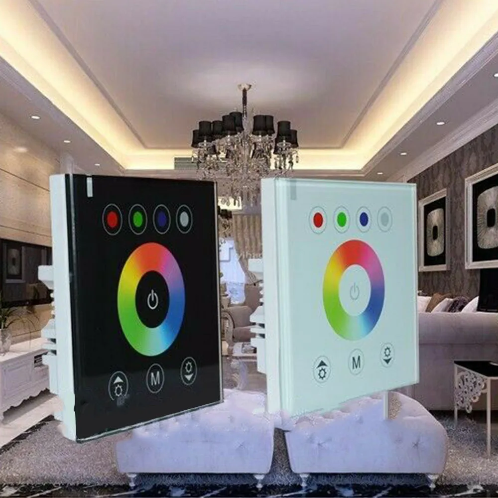 Touch Switch Control Panel RGBW 2.4G Wireless Wall Switch Touch Controller 12-24V LED Strip intelligent switch wall embedded
Touch Switch Control Panel RGBW 2.4G Wireless Wall Switch Touch Controller 12-24V LED Strip intelligent switch wall embedded