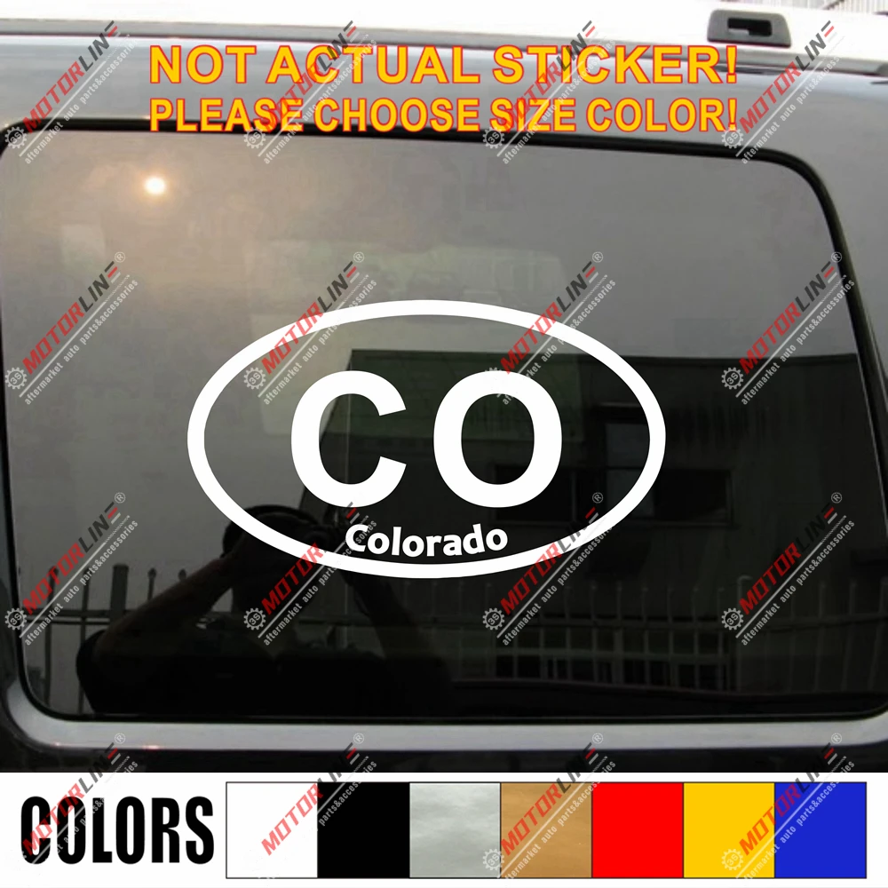Цвет ado CO Овальный код США State Decal стикеры автомобиля винил выберите размер и цвет