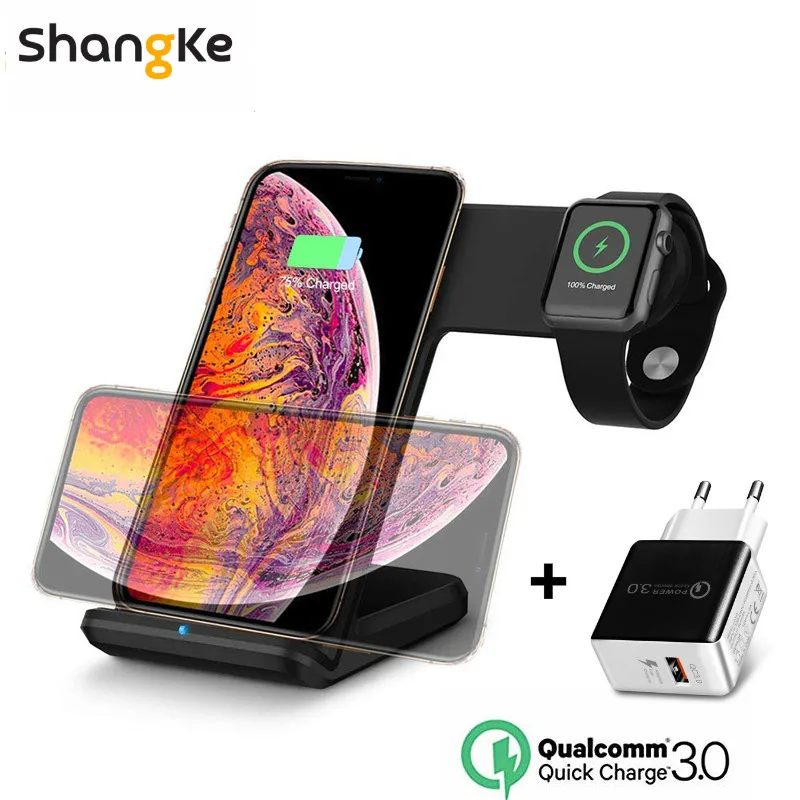 Qi Wireless Charger Phone Watch Fast charging mobile holder For Apple Watch 3 2 1 For iphone XS MAX XR X 8 Plus Samsung S9 S8
Qi Wireless Charger Phone Watch Fast charging mobile holder For Apple Watch 3 2 1 For iphone XS MAX XR X 8 Plus Samsung S9 S8