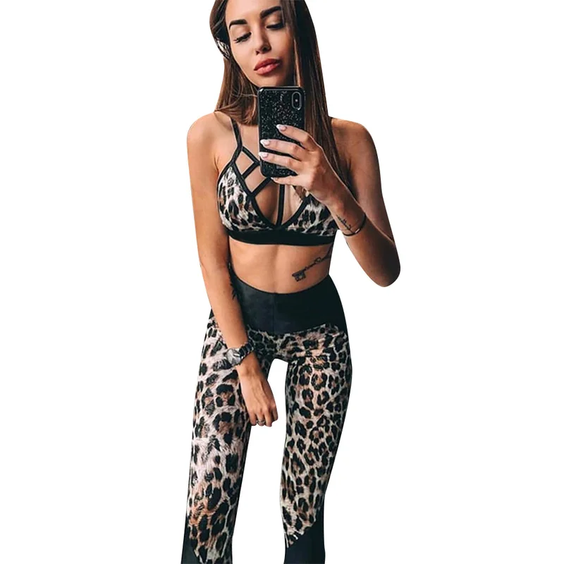 Leopard Women Sport Sets Sportswear Tracksuit Gym Wear Running Clothing Sexy Fitness Top Leggings Tracksuit Ensemble Sport Suit
Leopard Women Sport Sets Sportswear Tracksuit Gym Wear Running Clothing Sexy Fitness Top Leggings Tracksuit Ensemble Sport Suit