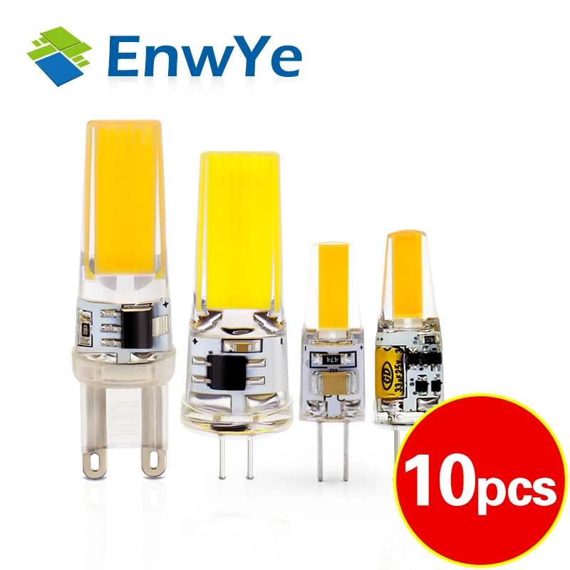 Светодиодная лампа EnwYe G4 G9 сменная для галогеновых прожекторов 12/220 В 3/6 Вт|lamp bulb|cob