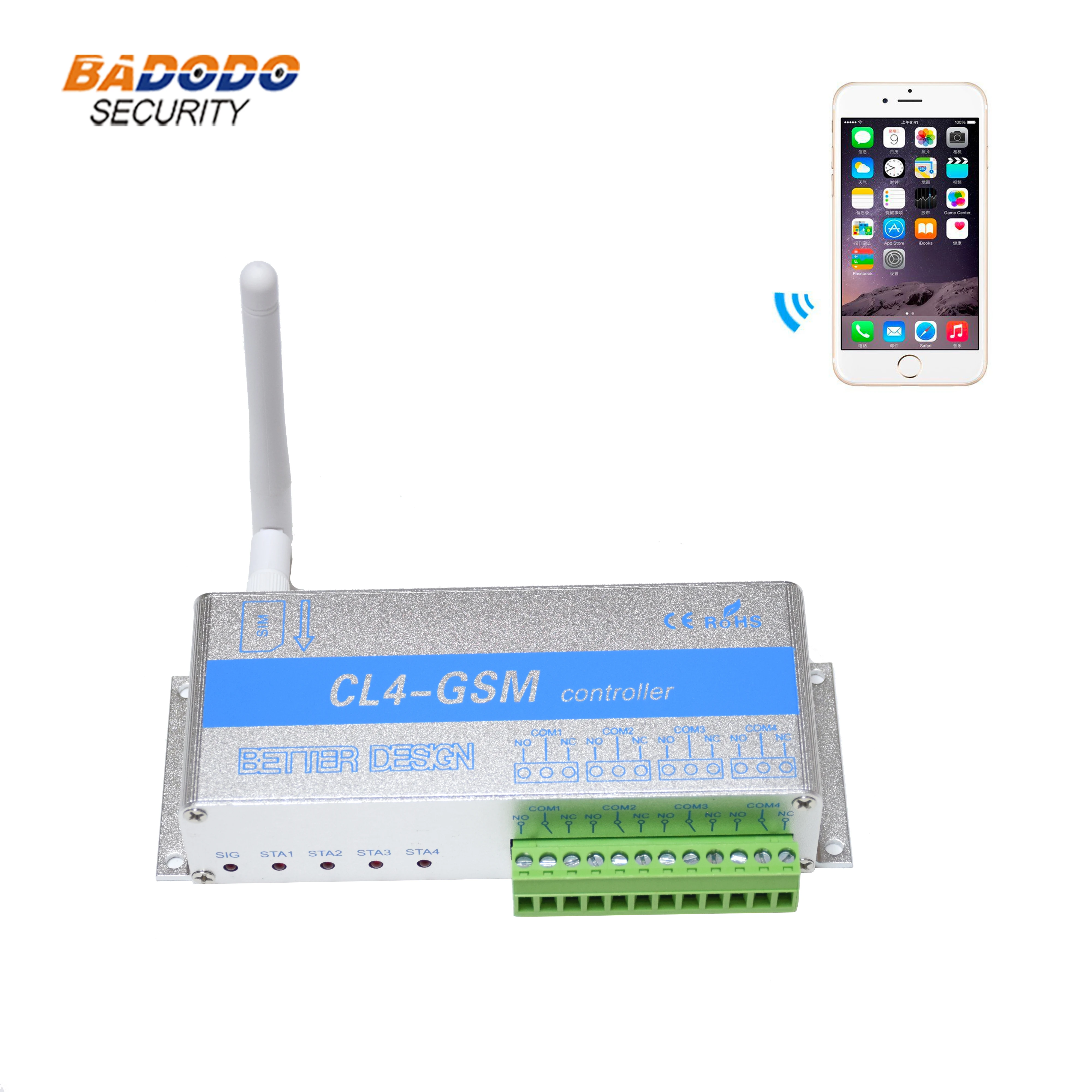 GSM SMS wireless remote controller Switch 4 channel relay CL4-GSM for Electric Gate door Opener operator High-power AC motor
GSM SMS wireless remote controller Switch 4 channel relay CL4-GSM for Electric Gate door Opener operator High-power AC motor