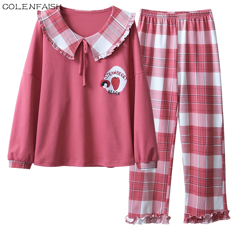 Winter Sleep Lounge Pajama Long Sleeve Top + Long Pant Woman Pajama Set Cartoon Pyjamas Cotton Sleepwear Women plus size M-4XL 
Winter Sleep Lounge Pajama Long Sleeve Top + Long Pant Woman Pajama Set Cartoon Pyjamas Cotton Sleepwear Women plus size M-4XL