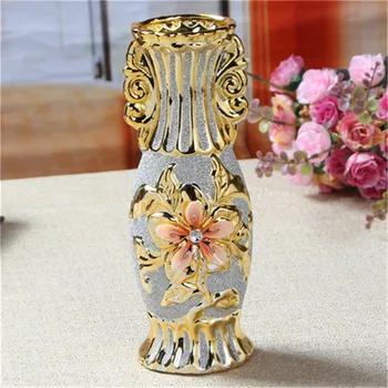 Europe Gold Plated Frost Porcelain Vase Vintage Advanced Ceramic Flower Vase for Room Study Hallway Home Wedding Decor M4733 
Europe Gold Plated Frost Porcelain Vase Vintage Advanced Ceramic Flower Vase for Room Study Hallway Home Wedding Decor M4733