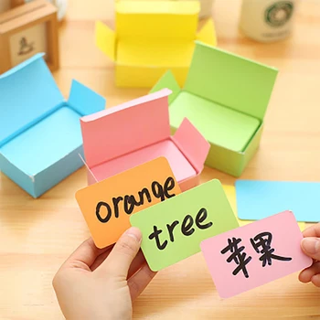 

90Sheet/Set Blank Paper DIY Greeting Cards Handmade Scrapbook Leave Message Paper Crafts Colored Word Card Kids Memo Pad
