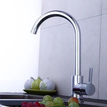 Chrome Kitchen 360Degree Rotatable Spout Sink Basin Water Faucet Curved Mixer Tap Bathroom Hot And Cold Single Handle Tap Fauce
Chrome Kitchen 360Degree Rotatable Spout Sink Basin Water Faucet Curved Mixer Tap Bathroom Hot And Cold Single Handle Tap Fauce