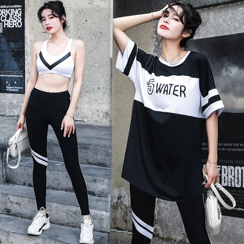 2019 Spring And Summer Yoga Clothes Suit WOMEN'S Short Sleeved Quick-Drying Loose-Fit Gym Sports Running Three-piece Set Fitness
2019 Spring And Summer Yoga Clothes Suit WOMEN'S Short Sleeved Quick-Drying Loose-Fit Gym Sports Running Three-piece Set Fitness
