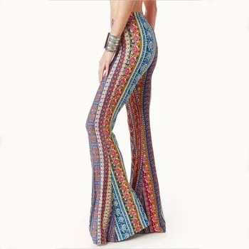 Women Striped Printed Pant Boho Flare Pants High Elastic Waist Vintage Soft Stretch Ethnic Style Bell Bottom Hippie Pants #T2G
Women Striped Printed Pant Boho Flare Pants High Elastic Waist Vintage Soft Stretch Ethnic Style Bell Bottom Hippie Pants #T2G