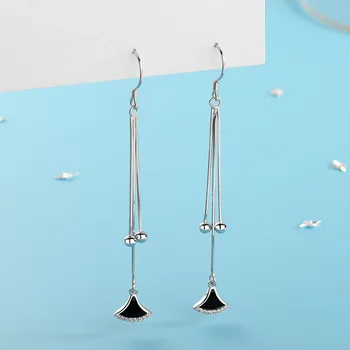 925 Sterling Silver Long Small Skirt Ear Line Female Fan Tassel Earrings Temperament Drop Earrings for Women Bridesmaid Gift 
925 Sterling Silver Long Small Skirt Ear Line Female Fan Tassel Earrings Temperament Drop Earrings for Women Bridesmaid Gift
