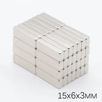 100Pcs 15x6x3 mm Neodymium Magnet Block N35 Permanent NdFeB Buck Cube Mini Small Super Strong Powerful Magnetic Magnets
100Pcs 15x6x3 mm Neodymium Magnet Block N35 Permanent NdFeB Buck Cube Mini Small Super Strong Powerful Magnetic Magnets