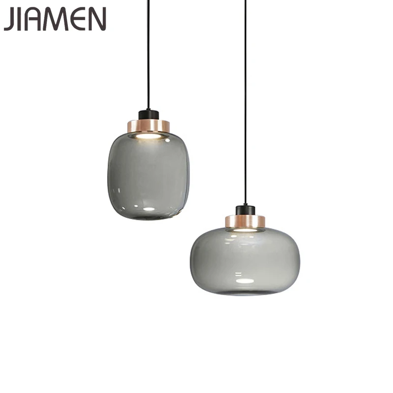 Фото Светодиодная Подвесная лампа JIAMEN в скандинавском стиле современные стеклянные