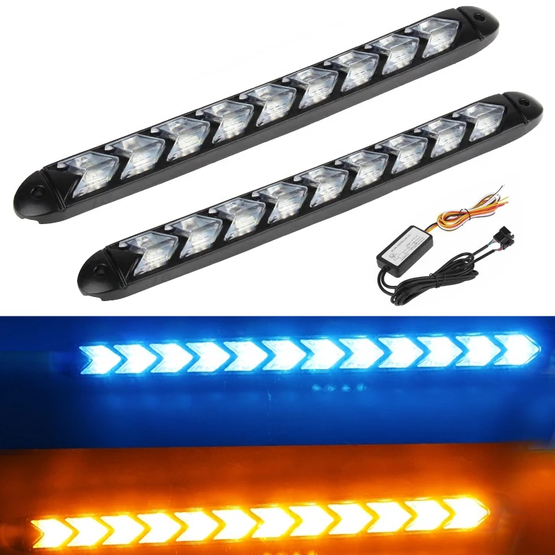 2pcs Universal Car LED Daytime Running Light Waterproof Headlight Strip Sequential Flow Yellow Turn Signal White DRL Light
2pcs Universal Car LED Daytime Running Light Waterproof Headlight Strip Sequential Flow Yellow Turn Signal White DRL Light