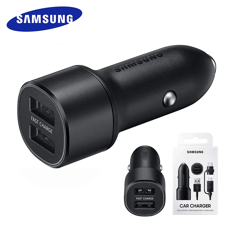 Автомобильное зарядное устройство Samsung с двумя USB-портами адаптер для быстрой