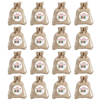 16pcs/set Holiday Solid DIY Candy Pouch Linen Wrapping With Sticker Multifunction Snacks Christmas Drawstring Gift Bags Festival
16pcs/set Holiday Solid DIY Candy Pouch Linen Wrapping With Sticker Multifunction Snacks Christmas Drawstring Gift Bags Festival