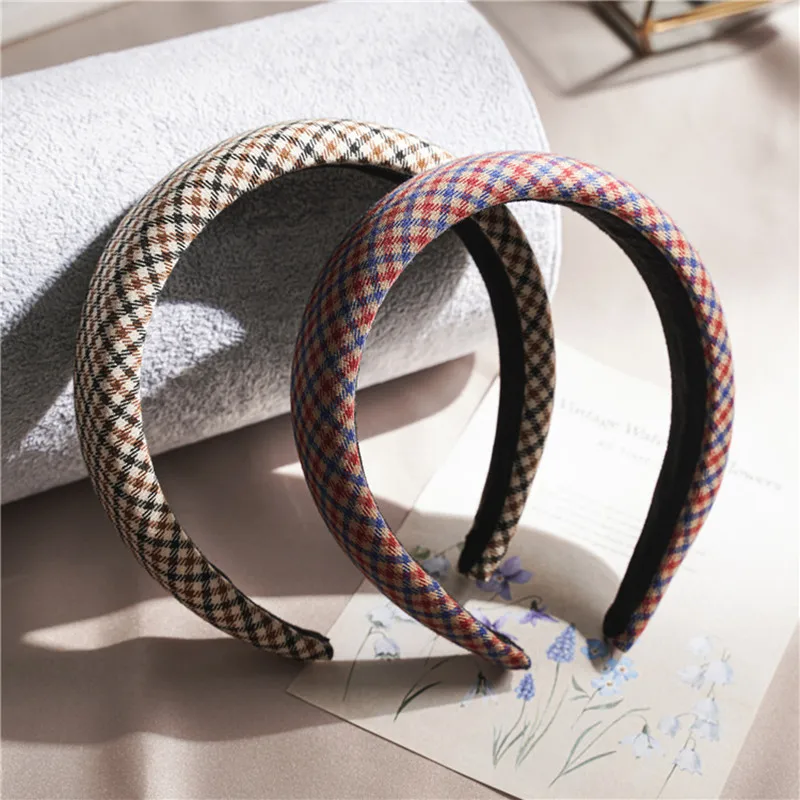 Winter Spong Plaid Headbands Fashion Women Girls Hair Band Hoops Sweet Vintage Wide Side Hairband Hair Accessories Headwear
Winter Spong Plaid Headbands Fashion Women Girls Hair Band Hoops Sweet Vintage Wide Side Hairband Hair Accessories Headwear