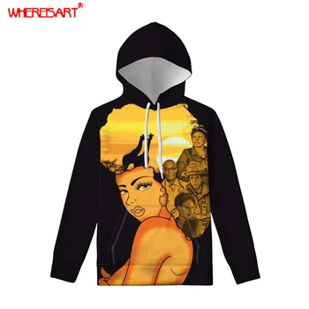 FORUDESIGNS Melanin Poppin Black Queen Sweatshirt Women's Casual Hooded Pocket Afro Pullover Sweatshirt Top Blouse For Female
FORUDESIGNS Melanin Poppin Black Queen Sweatshirt Women's Casual Hooded Pocket Afro Pullover Sweatshirt Top Blouse For Female