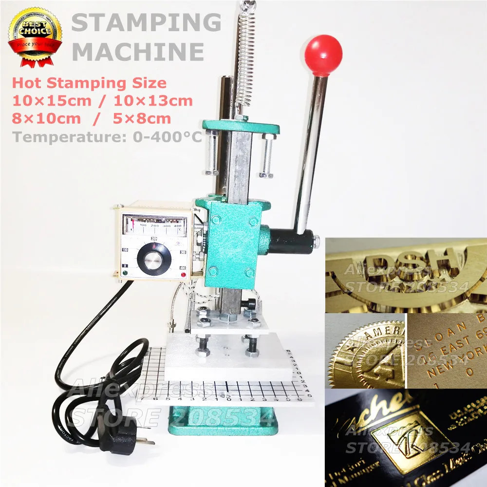 Manual Stamping Machine leather printer Creasing machine hot foil stamping marking press embossing 10X13CM | Дом и сад