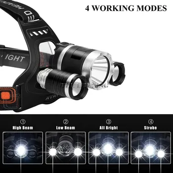 80000LM Dropshipping T6+2*R5 T6 LED Headlamp Head Lamp Light 2x18650 battery Headlight Car charger torch camping fishing Lights
80000LM Dropshipping T6+2*R5 T6 LED Headlamp Head Lamp Light 2x18650 battery Headlight Car charger torch camping fishing Lights