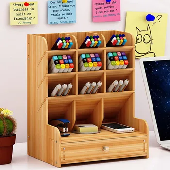 Multi-Function DIY Pen Holder Wooden Desk Organizer Desk Stationery Organizers Gift Storage Box Housekeeping Garden 2019 
Multi-Function DIY Pen Holder Wooden Desk Organizer Desk Stationery Organizers Gift Storage Box Housekeeping Garden 2019