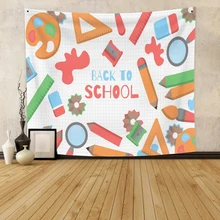 Laeacco Back To School Background Cloth Tapestry Cartoon Pattern Happy Start Of School Kids Bedspread Throw Cover Wall Decor
Laeacco Back To School Background Cloth Tapestry Cartoon Pattern Happy Start Of School Kids Bedspread Throw Cover Wall Decor