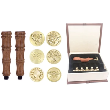 HOT 6 Pieces Sealing Wax Stamps Copper Seals & 6Pcs Sealing Wax Stamps Copper Seals with 2Pcs Wooden Hilt
HOT 6 Pieces Sealing Wax Stamps Copper Seals & 6Pcs Sealing Wax Stamps Copper Seals with 2Pcs Wooden Hilt