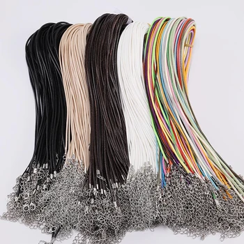 10Pcs/lot Many Color Leather Wax Rope Cord Necklace Chain DIY String Strap Rope Lobster Clasp Leather Jewelry Chains Rope
10Pcs/lot Many Color Leather Wax Rope Cord Necklace Chain DIY String Strap Rope Lobster Clasp Leather Jewelry Chains Rope