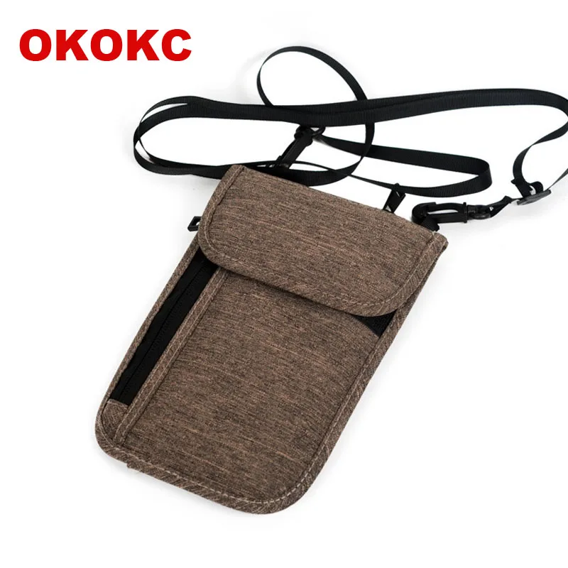 Полиэстеровая водонепроницаемая сумка OKOKC для паспорта Женская Обложка