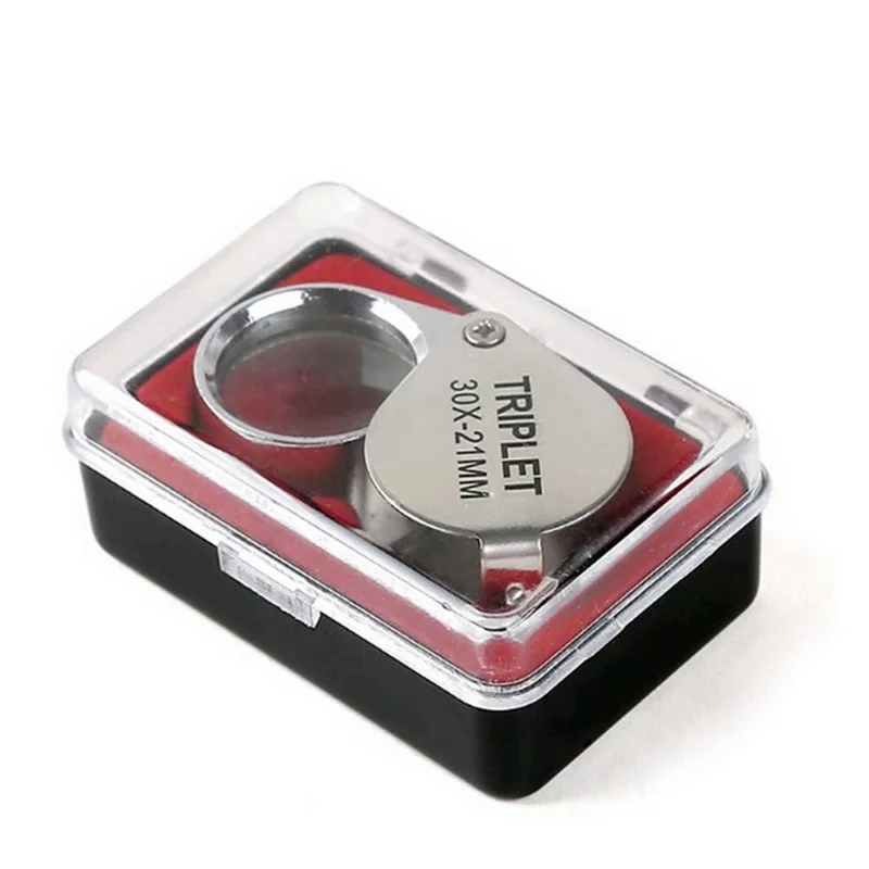 30X 21mm High Magnification Glass Metal Folding Pocket Size Identification Magnifier Mini Small Portable Handheld Jewelry
30X 21mm High Magnification Glass Metal Folding Pocket Size Identification Magnifier Mini Small Portable Handheld Jewelry