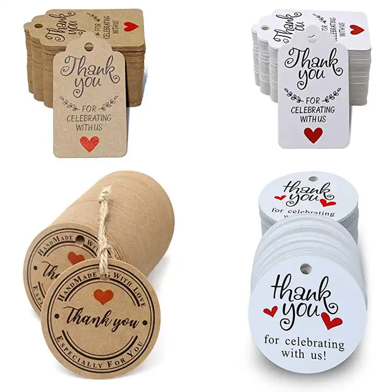 100pcs thank you for celebrating with us tag thank you gift