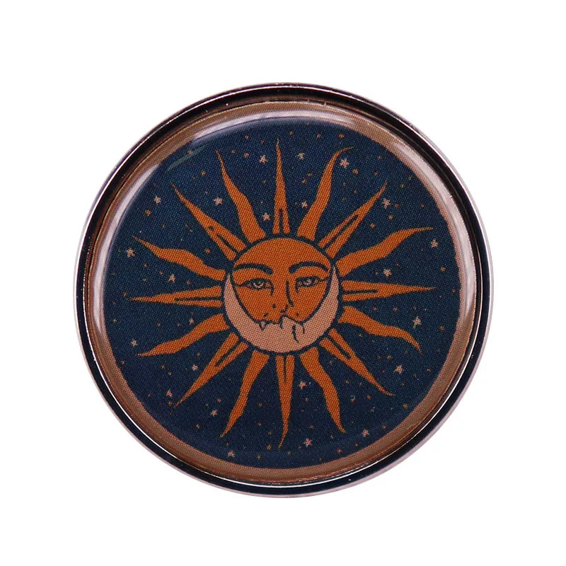 Tarot солнце и луна круглый значок астрономическая фотография Аксессуары |