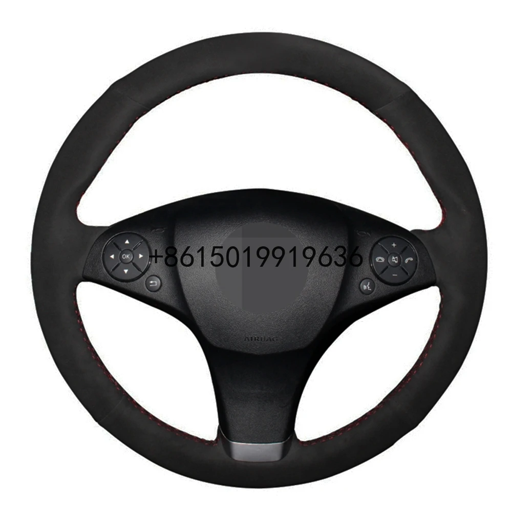 Кожаная Замша ручной работы для Mercedes Benz C180 C200 C350 C300 CLS 280 300 350 GLK 500|Чехлы на руль| |
